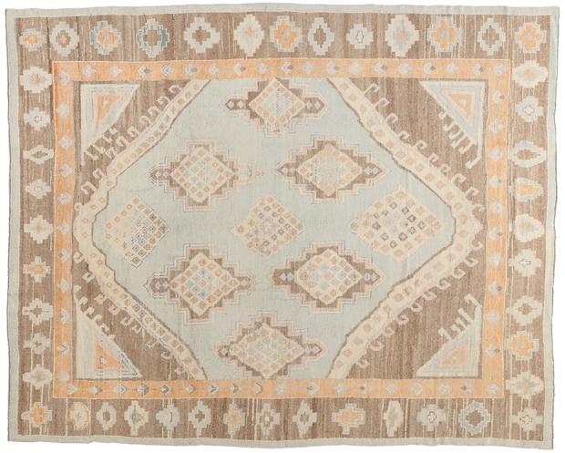 11 x 13 Modern Earth-Tone Turkish Oushak Rug 53603