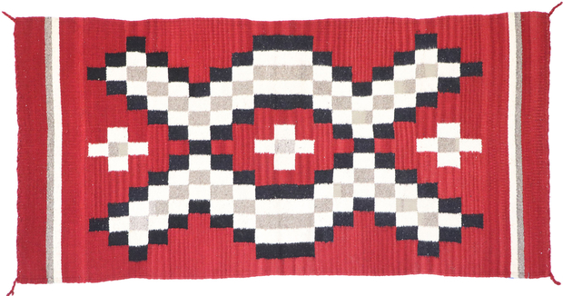 2 x 5 Antique Red Ganado Navajo Rug 77958