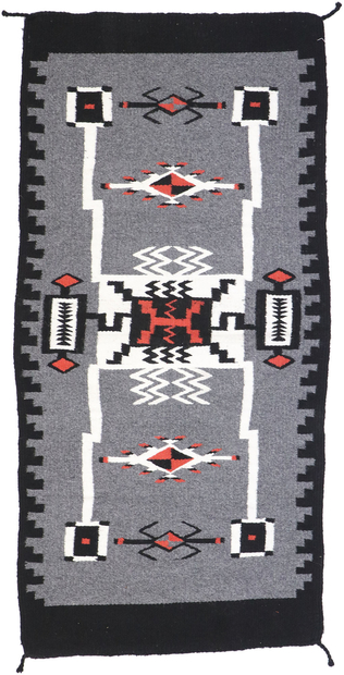 2 x 5 Vintage Storm Navajo Rug 77959