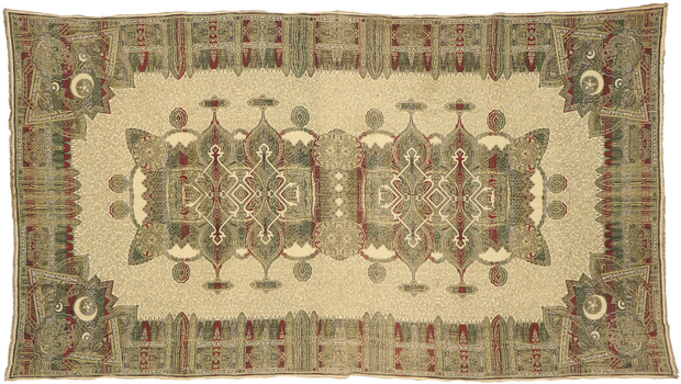 5 x 8 Vintage Granada Spanish Embroidered Textile 77984