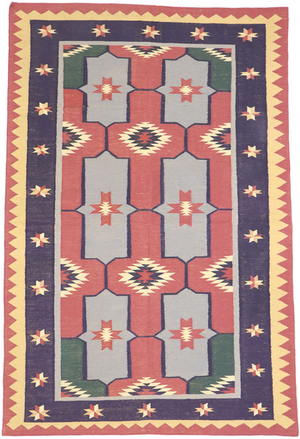 4 x 6 Vintage Maramures Romanian Kilim Rug 77986