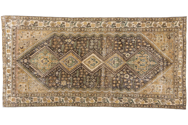 5 x 10 Distressed Antique Persian Malayer Rug 60981