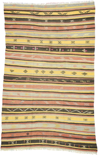 6 x 8 Vintage Turkish Kilim Rug 51280