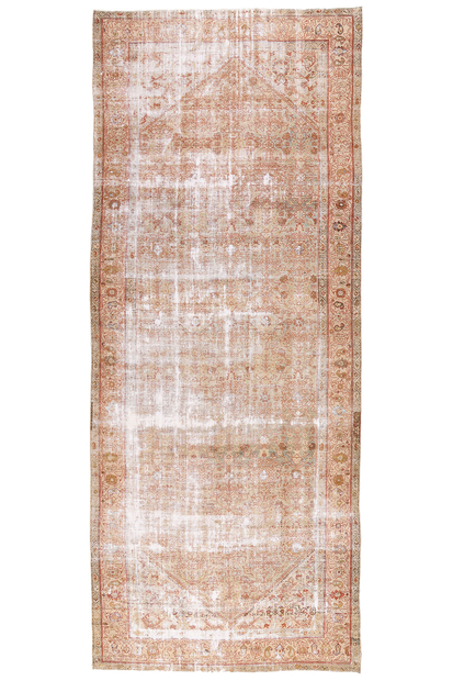 7 x 16 Distressed Antique Persian Malayer Rug 61030