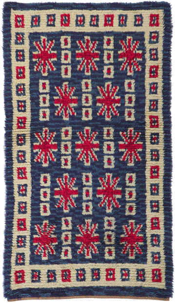 3 x 6 Vintage Finnish Rya Ryijy Rug 78270