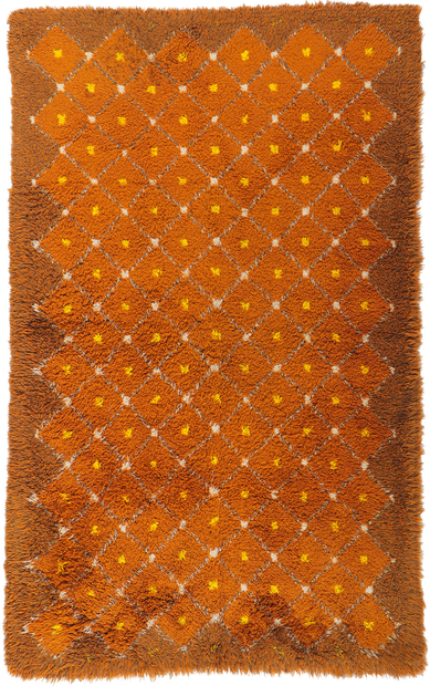 4 x 7 Vintage Danish Rya Rug 78279