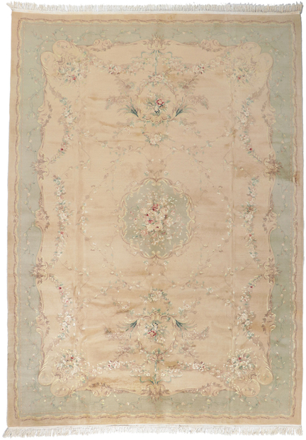 10 x 13 Vintage Tabriz Wool and Silk Rug 78285