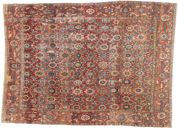 11 x 15 Late 19th Century Antique Persian Bakshaish Rug 78290