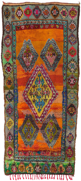 6 x 13 Vintage Berber Moroccan Boujad Rug 21672