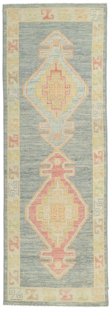 3 x 8 Modern Colorful Oushak Rug 80855