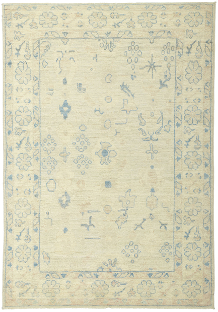 4 x 6 Modern Muted Oushak Rug 80882