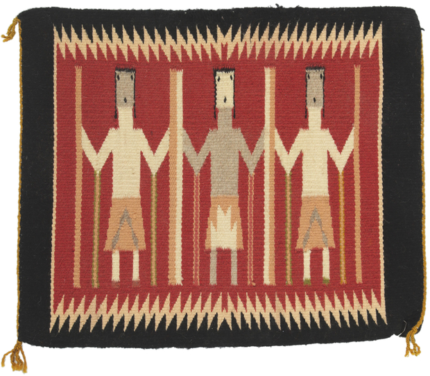 1 x 2 Antique Yeibichai Navajo Rug 78426