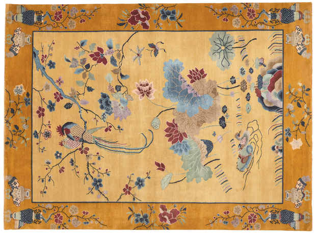 8 x 11 Chinese Art Deco Pictorial Rug 30973