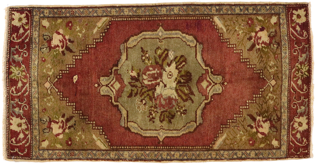 2 x 3 Vintage Turkish Yastik Rug 51439