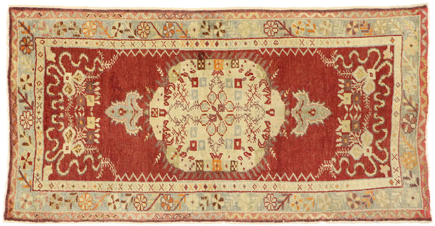 3 x 6 Vintage Turkish Oushak Rug 51449