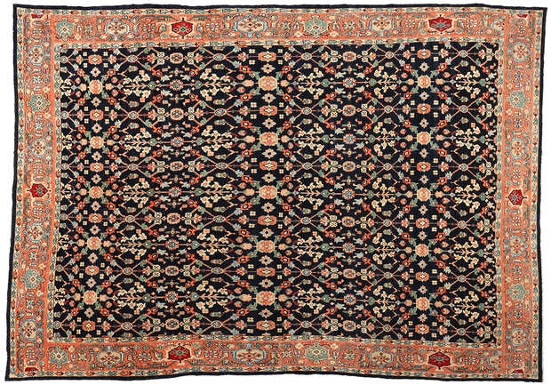 13 x 18 Oversized Modern Black Persian Sultanabad Mahal Rug 61293