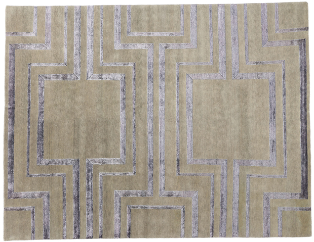 8 x 10 Transitional High-Low Wool and Silk Rug 31021