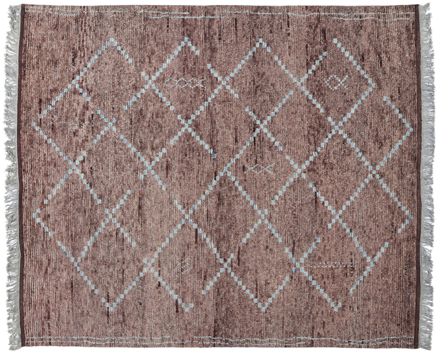 8 x 10 Modern Aubergine Moroccan Trellis Rug 31200