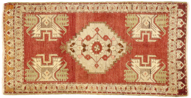 2 x 3 Vintage Turkish Yastik Rug 51514