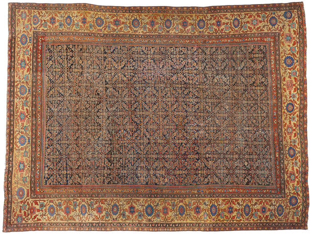 13 x 17 Large Antique Persian Mahal Rug 90021