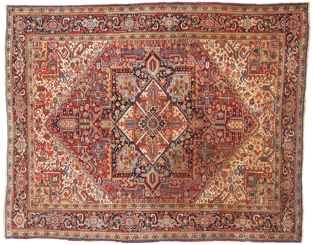 10 x 12 Antique Persian Heriz Rug 78967