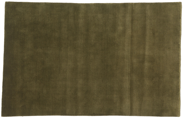 5 x 8 Solid Olive Green Modern Rug 31169