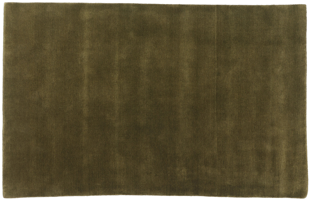5 x 8 Solid Olive Green Modern Rug 31171