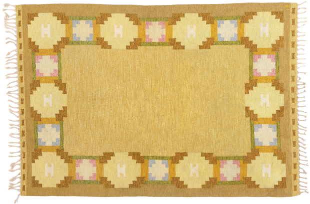 5 x 8 Ingegerd Silow Vintage Swedish Rollakan Rug 79026