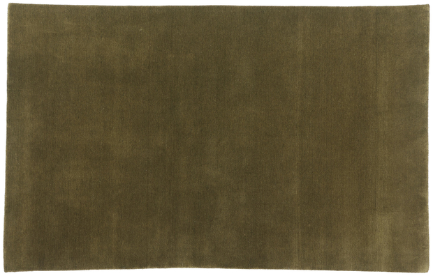 5 x 8 Solid Olive Green Modern Rug 31177