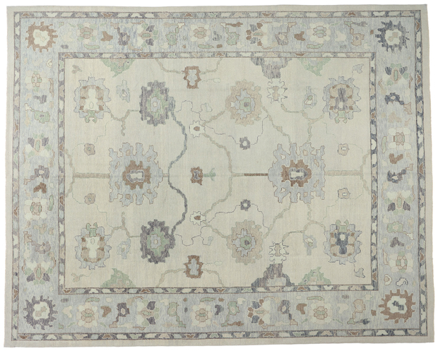 12 x 16 Modern Gray Turkish Oushak Rug 53956
