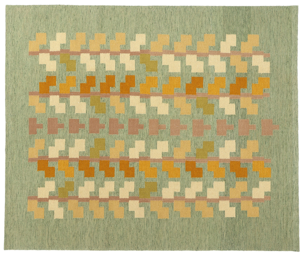 8 x 10 Scandinavian Modern Dvargbjork Swedish Inspired Kilim Rug 31126