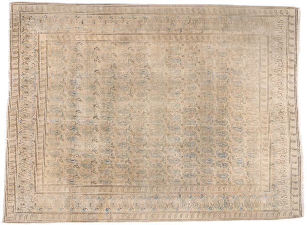10 x 13 Distressed Antique Persian Kashan Rug 79122
