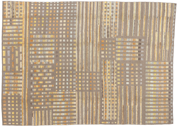 9 x 12 Modern Mosaic High-Low Textured Rug 81141