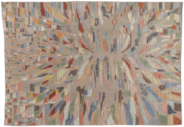 10 x 14 Modern Abstract Pakistani Soumak Rug 81162