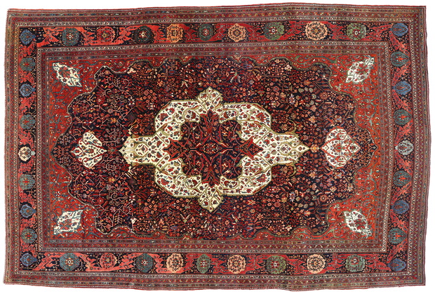 11 x 16 Antique Persian Sarouk Farahan Rug 79125