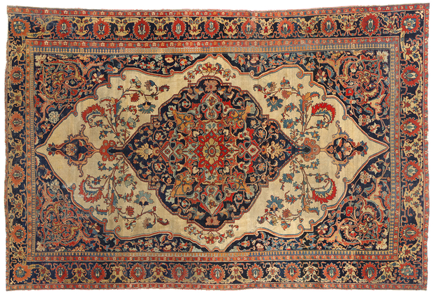 7 x 10 Late 19th Century Antique Persian Kashan Rug 79174