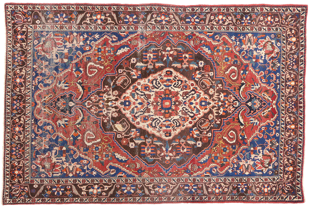 7 x 10 Distressed Antique Persian Bakhtiari Rug 79169