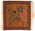 2 x 2 Antique Persian Kashan Eagle Flag Pictorial Rug 79200