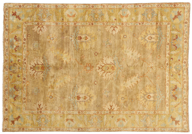 6 x 9 Modern Earth-Tone Oushak Rug 79195