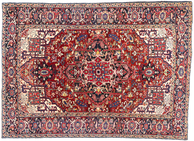 8 x 11 Antique Persian Heriz Rug 79179