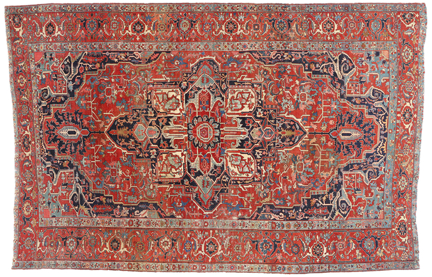10 x 15 Late 19th Century Antique Persian Serapi Rug 79230