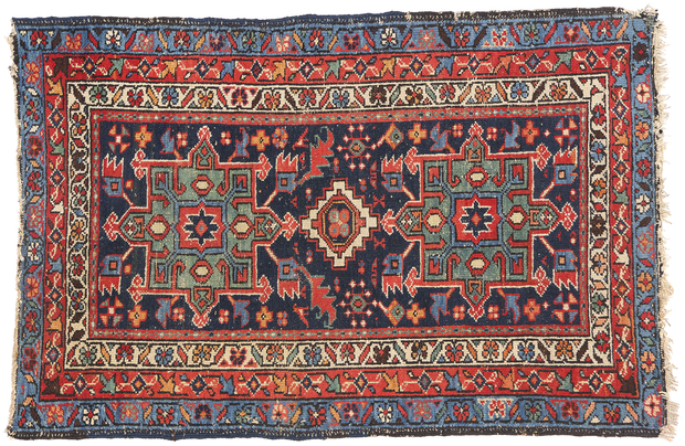3 x 4 Late 19th Century Antique Persian Karaja Heriz Rug 79240
