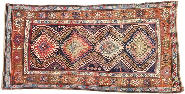 4 x 8 Antique Caucasian Kazak Rug 70950