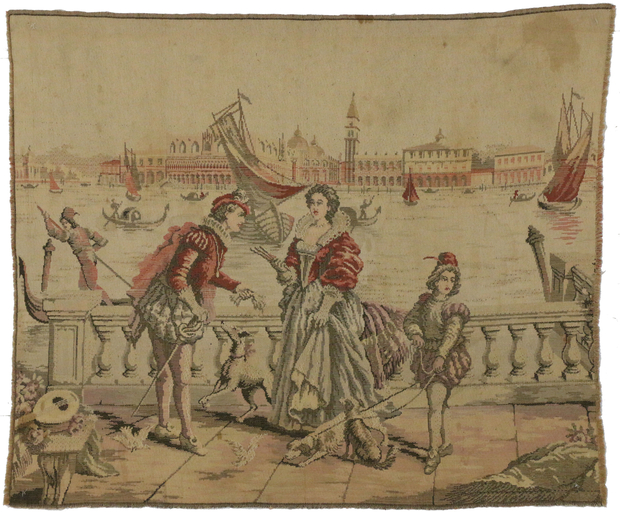 3 x 4 Antique European Belgium Tapestry 71671