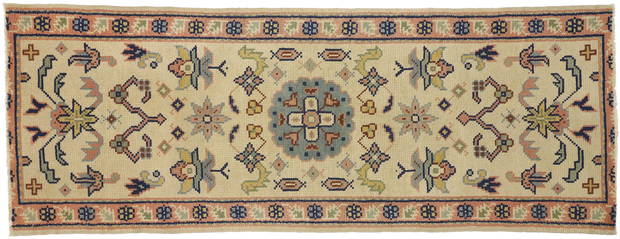 4 x 11 Vintage Turkish Oushak Rug 71674