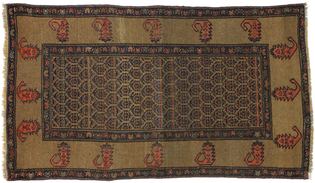 4 x 7 Antique Persian Malayer Rug 71827