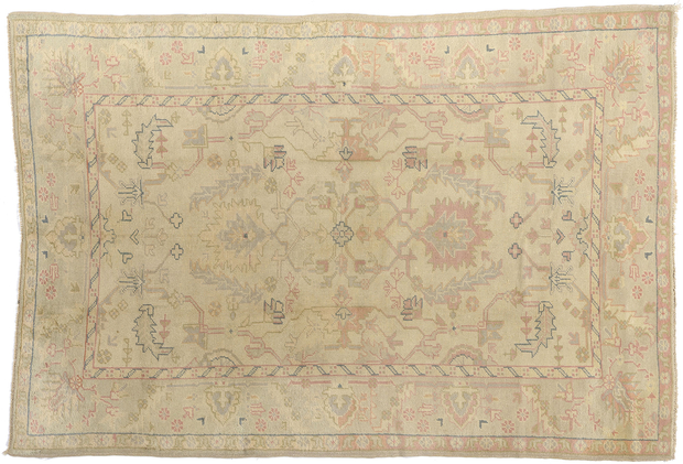 7 x 10 Antique Pastel Turkish Oushak Rug 72193