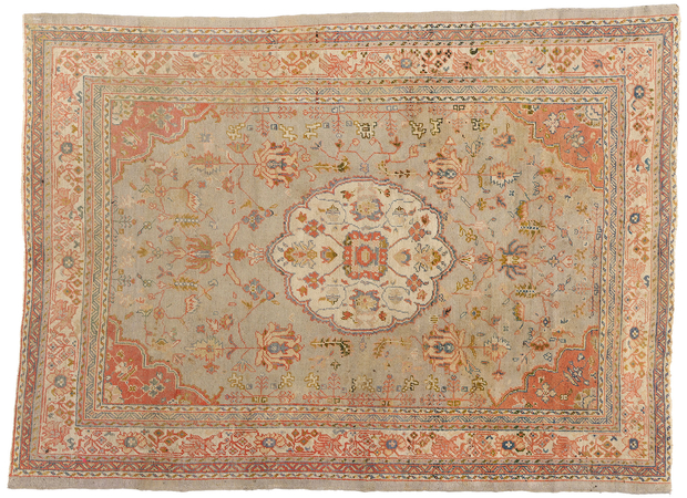 8 x 11 Antique Turkish Oushak Rug 72327