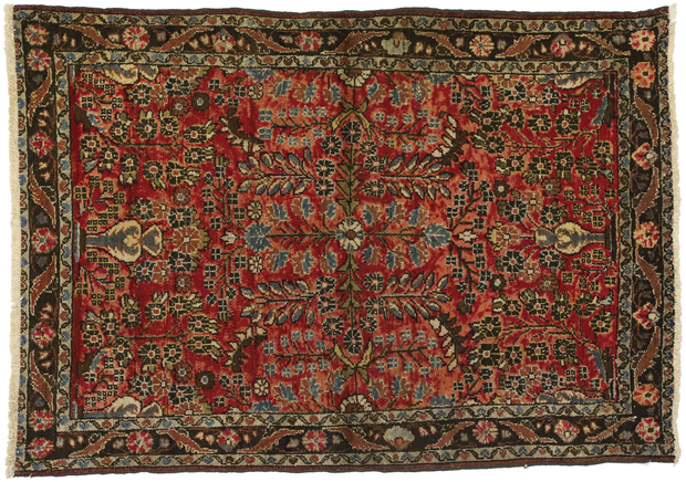 3 x 5 Antique Persian Hamadan Rug 72334