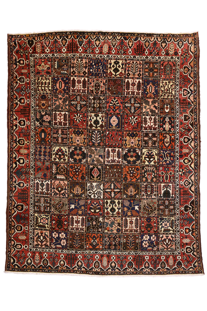 11 x 14 Antique Persian Bakhtiari Rug 72479